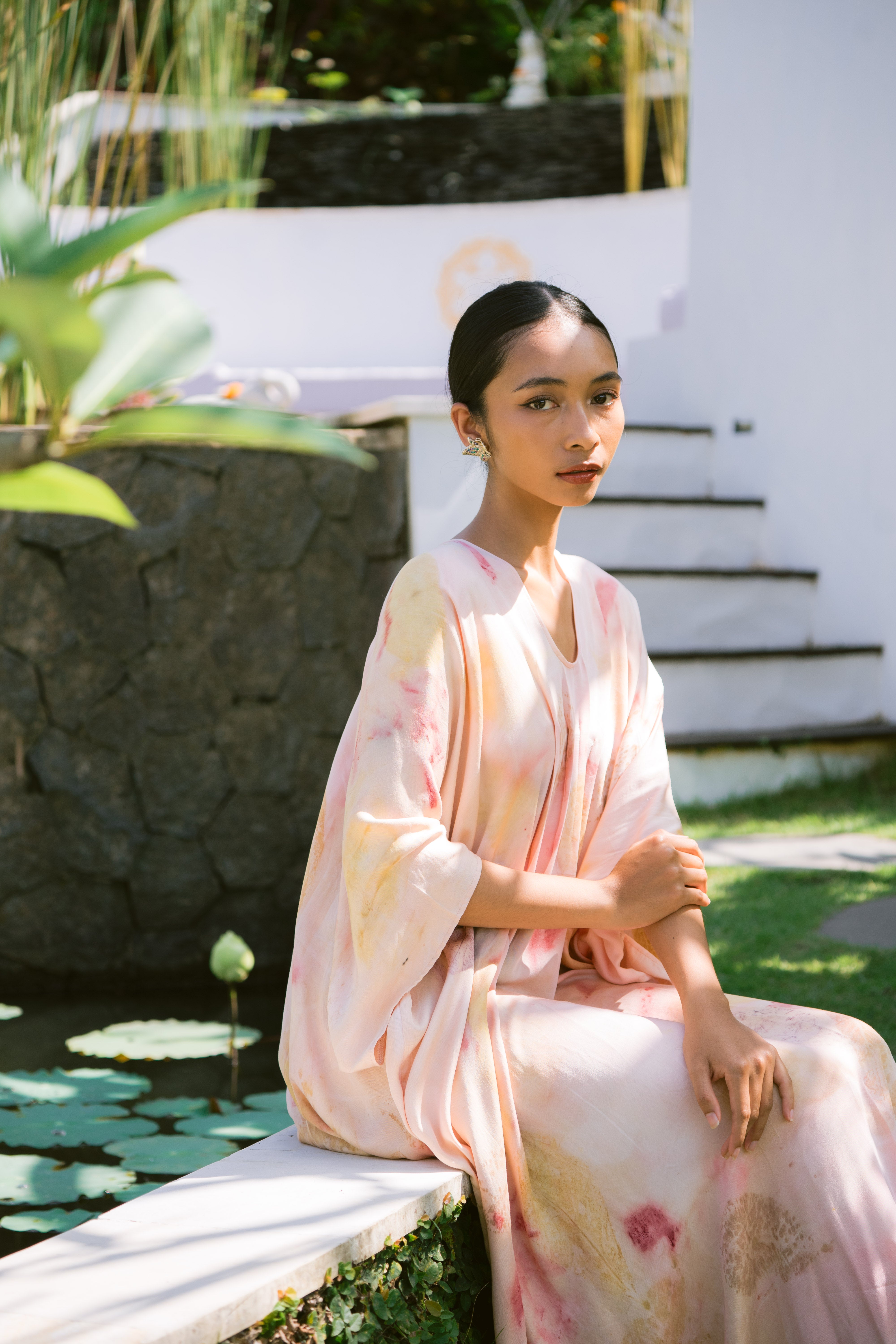 The Parvati – Red, Pink, Purple & Yellow  Eco Vero Friendly  Print Dress